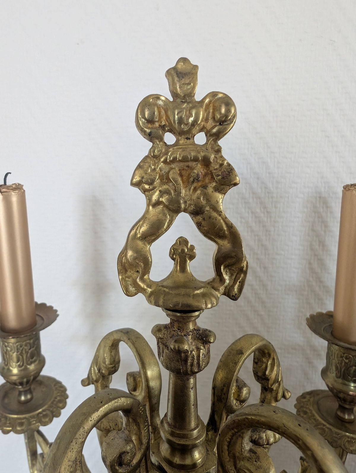 Large Napoleon III Gilt Bronze Mantel Clock With Matching Pair Of Candelabra, 19th Century