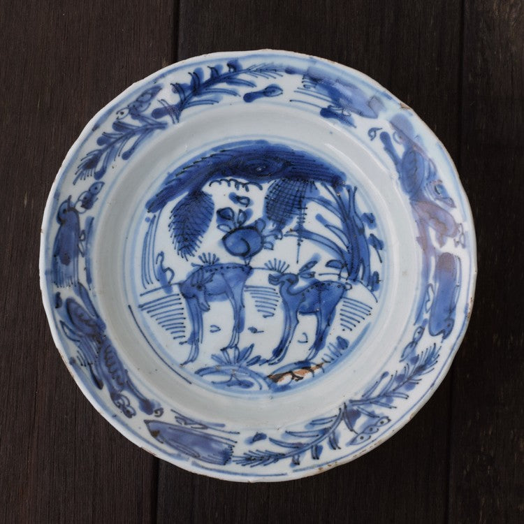 明万历克拉克瓷鹿纹盘（二号）