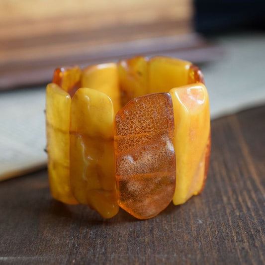 Natural Amber danish raw stone amber bracelet large 55g