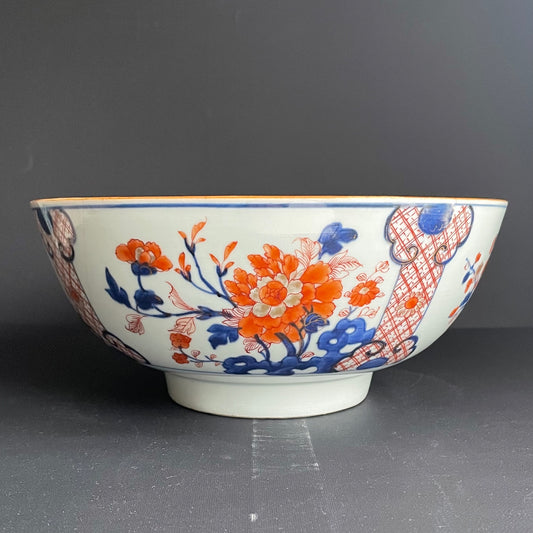 Antique Chinese Imari punch bowl, Kangxi Period early 18th century #935