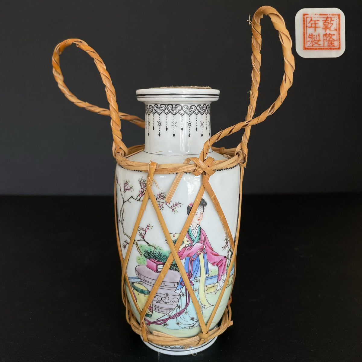 1950-1970年代复古粉彩花瓶（带原始厦门贴标）#1585