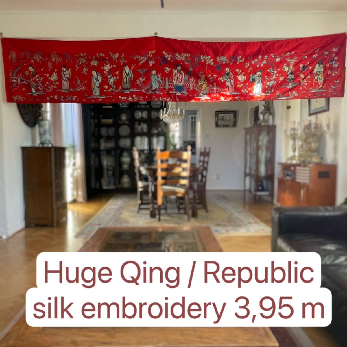 Chinese Antique Silk Embroidery, Eight Immortals, Late Qing or Republic #1785