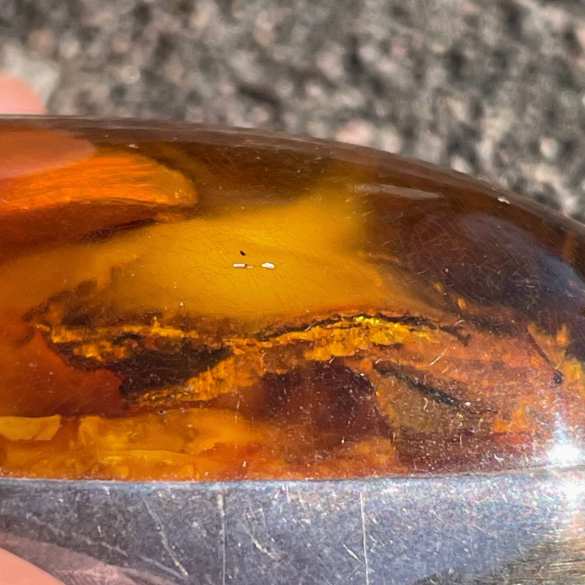 Unique Design Natural Amber With 925 Silver Pendant Danish Amber Huge 70g #1871