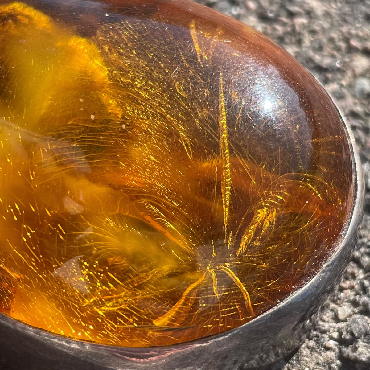 Unique Design Natural Amber With 925 Silver Pendant Danish Amber Huge 70g #1871