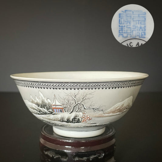 中式复古雪景碗 #2052