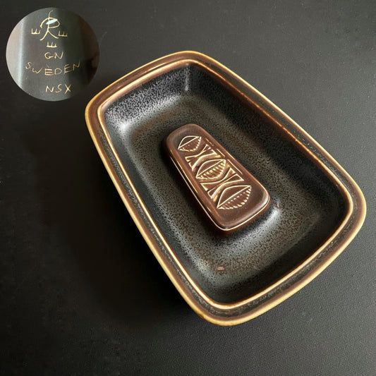 Gunnar Nylund 碗，Rörstrand 出品，瑞典 50 年代，炻器，斯堪的纳维亚风格 #2097