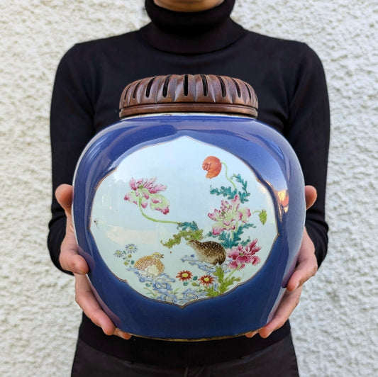 清代乾隆年间粉青釉姜罐，18世纪 #2123