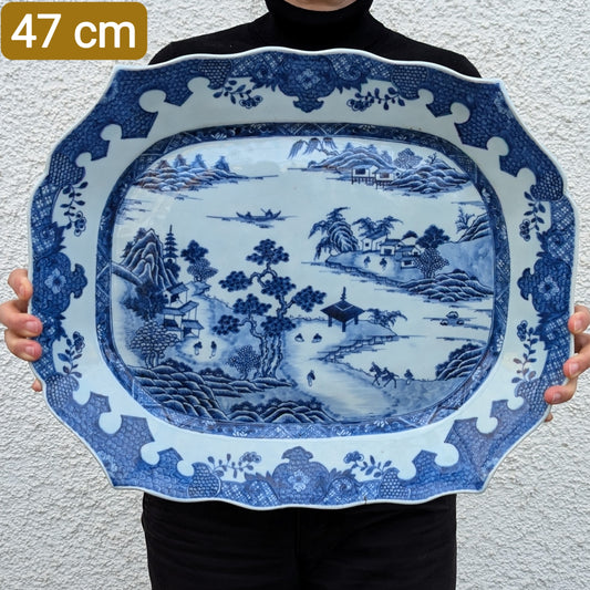 18世纪青花瓷大盘 #2155