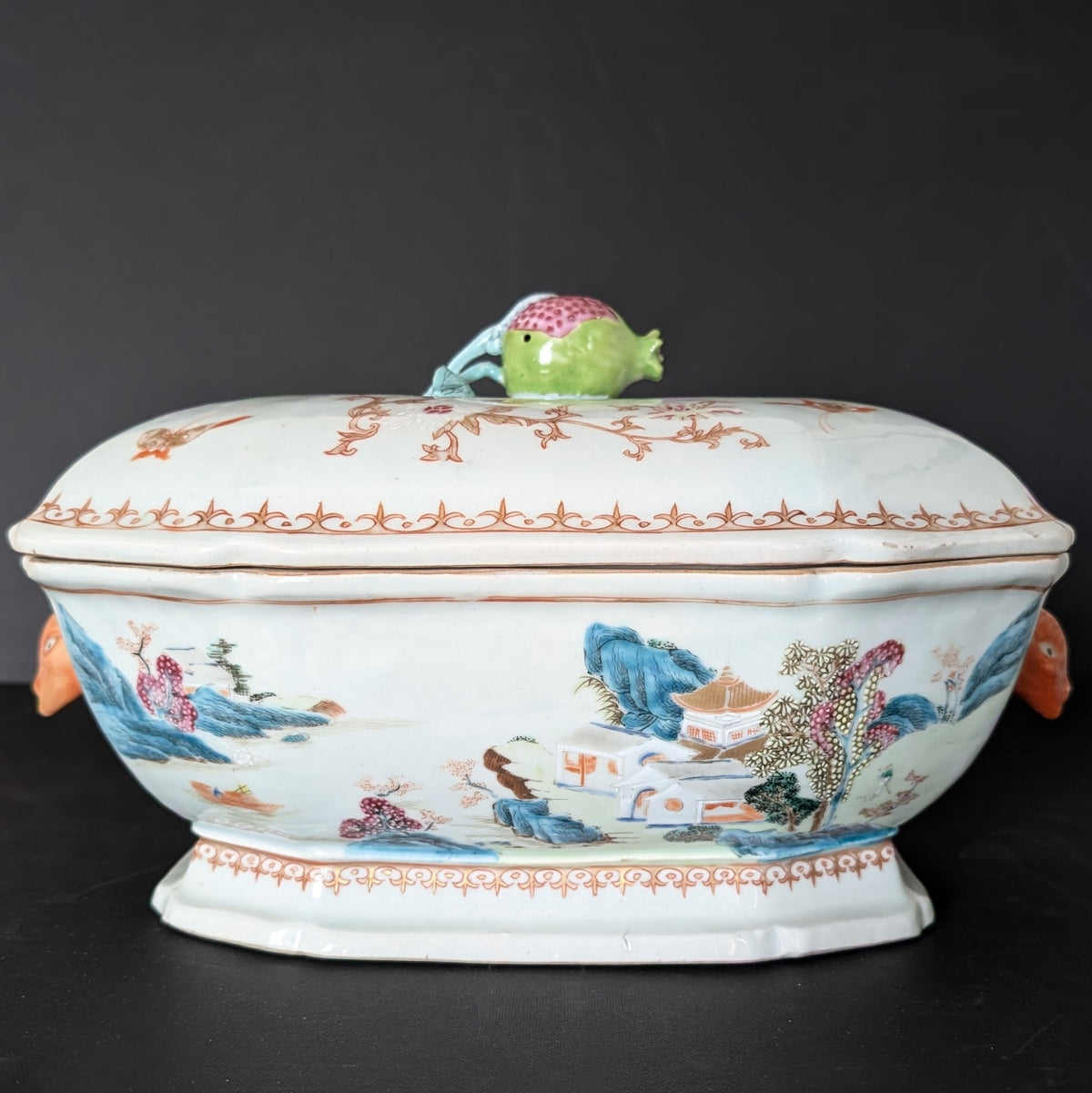 Chinese Antique Famille Rose Tureen, Qianlong Period #2187