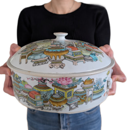 清代古董瓷器百宝罐，底款记年1896年，许品衡制 #2590