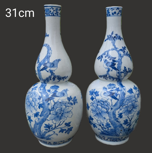 一对清末古董葫芦瓶 #2630, 2631