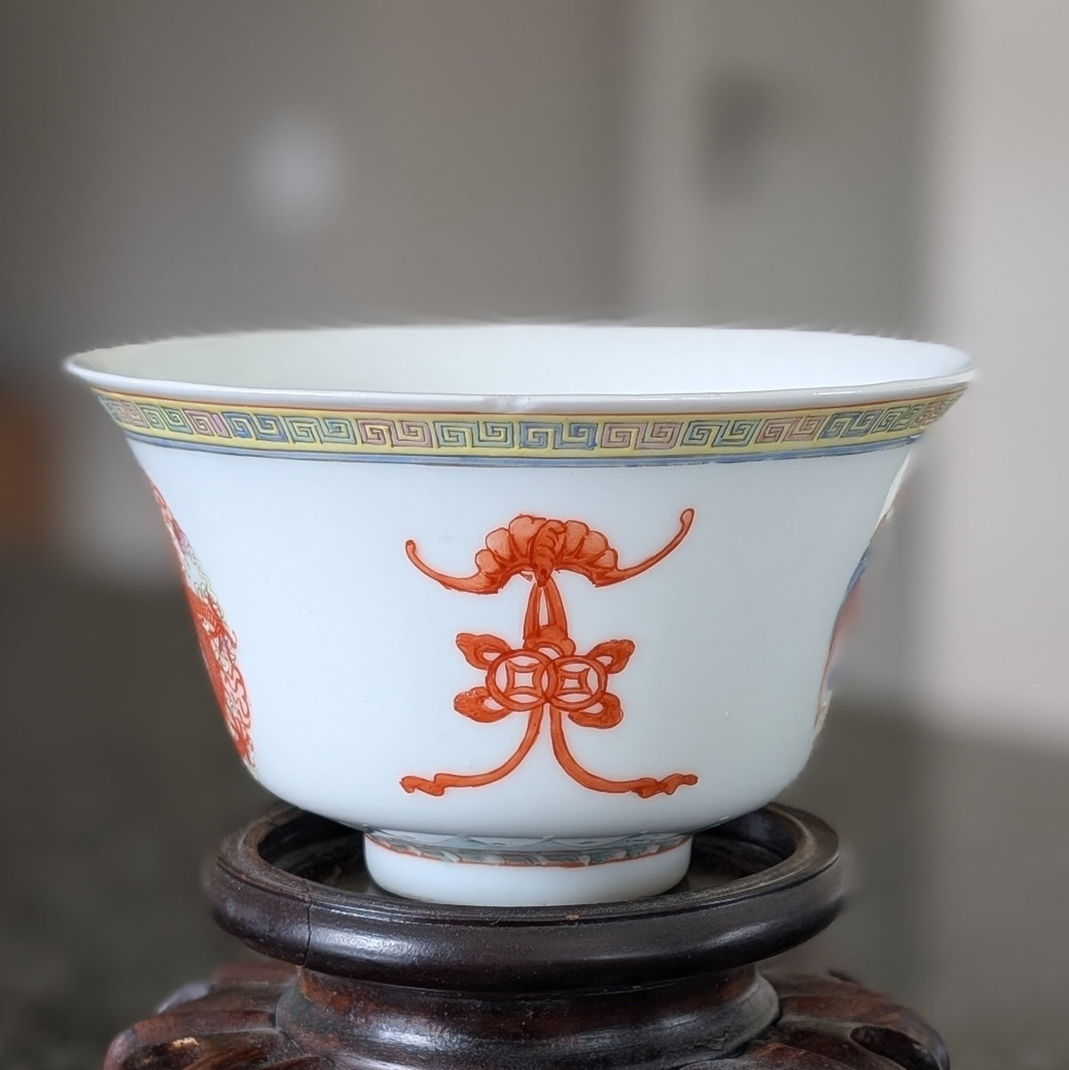 清末/民国 “龙凤纹圆底”碗，带光绪款 #2931