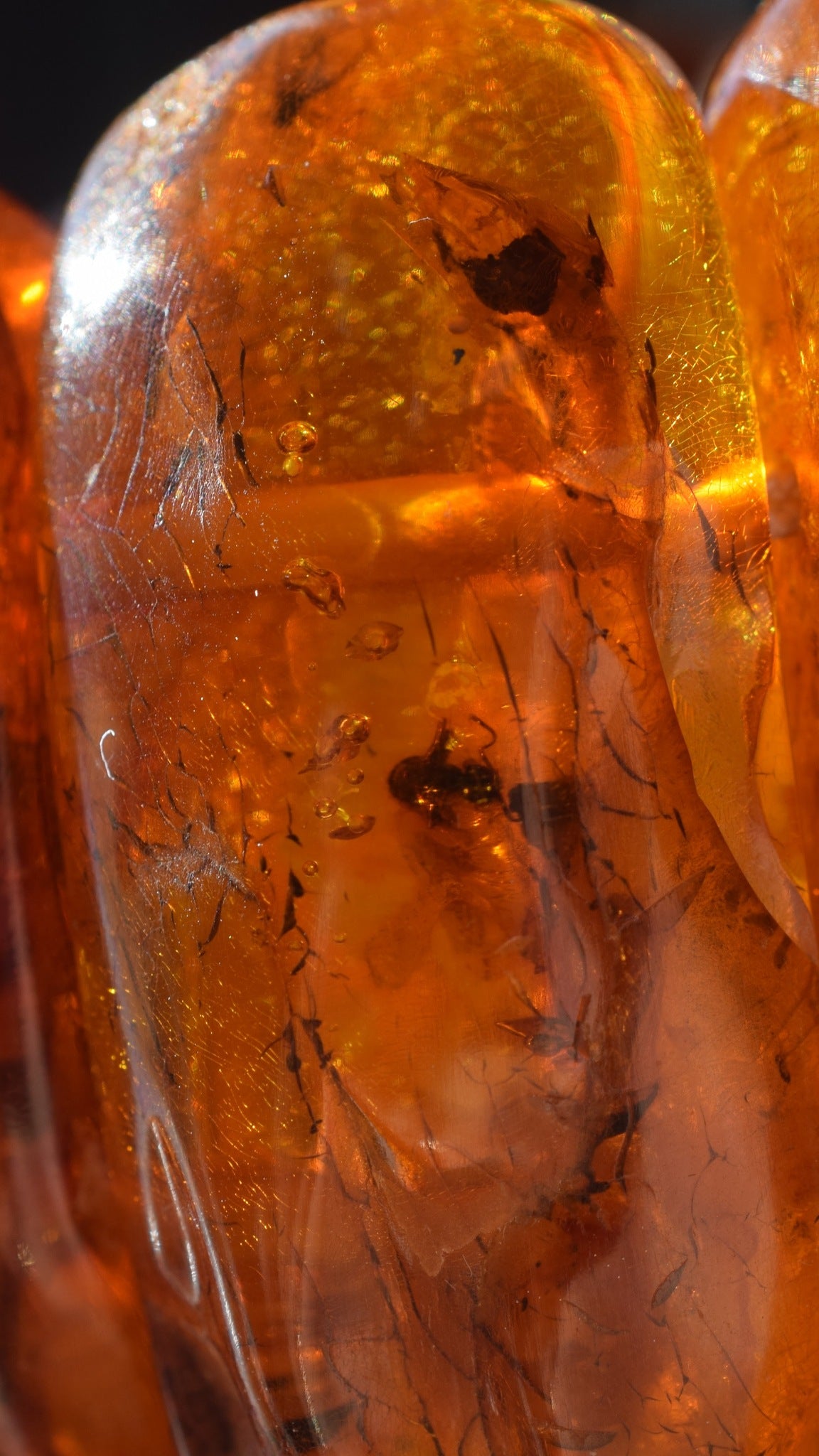 Natural Amber danish raw stone amber bracelet many inclusions insects large 85g #2375