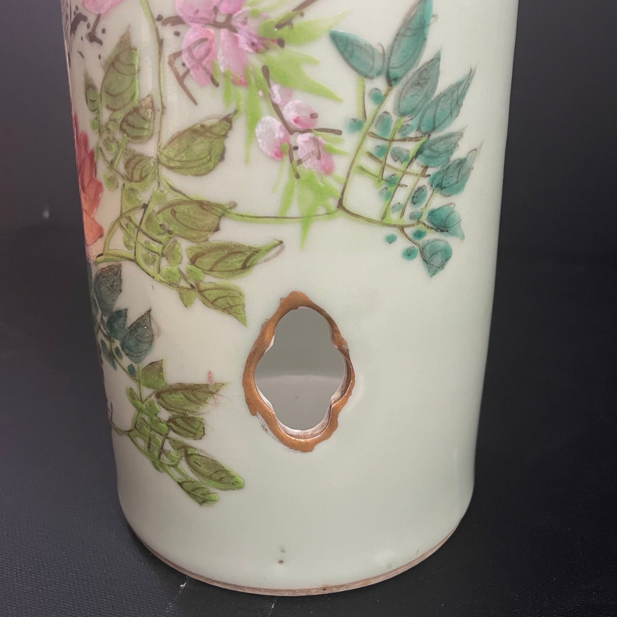 Chinese antique hatstand, by artist 江子钰, dated 1907 #2083
