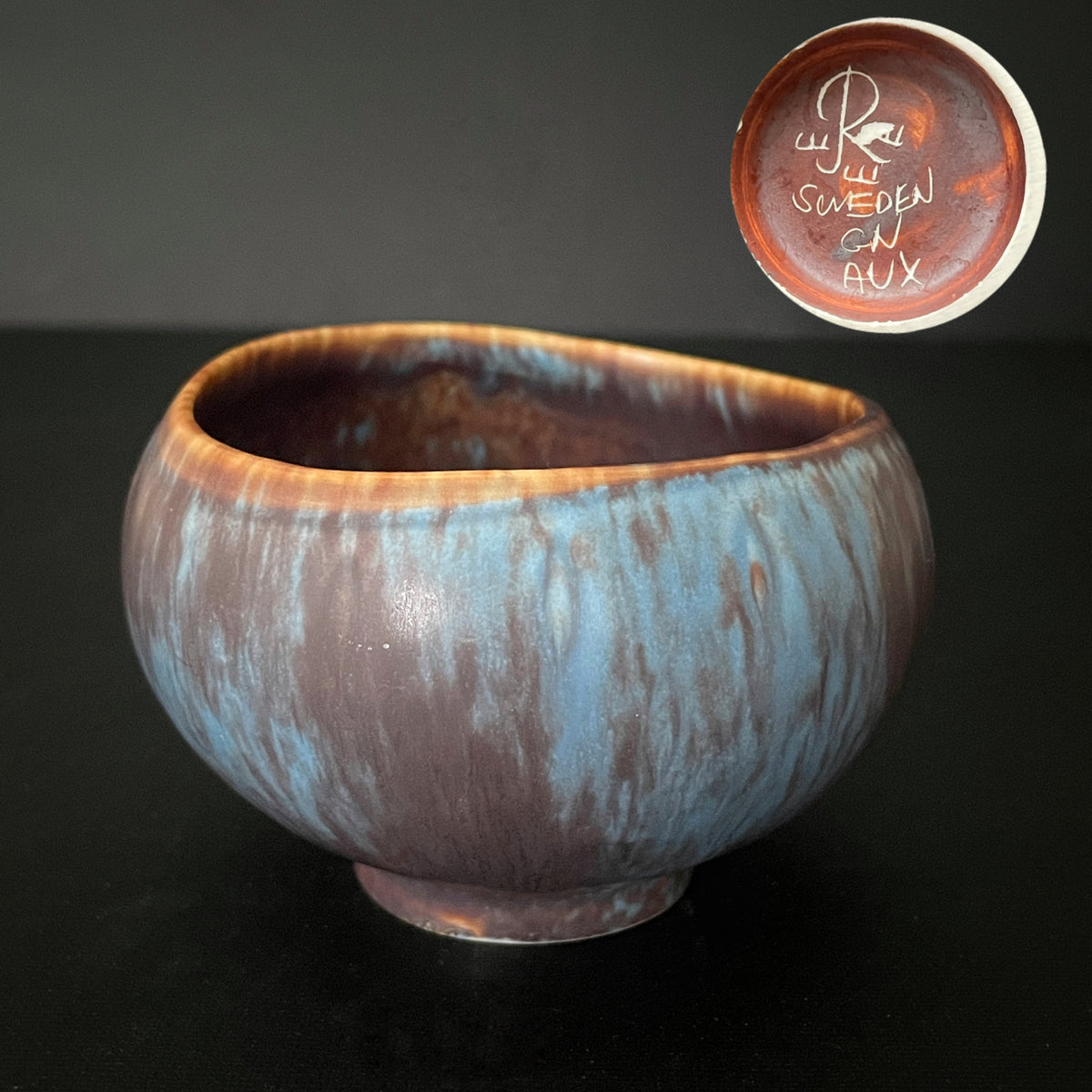 Sweden Stoneware Scandinavian Gunnar Nylund Bowl Rorstrand Rörstrand 50's #2253