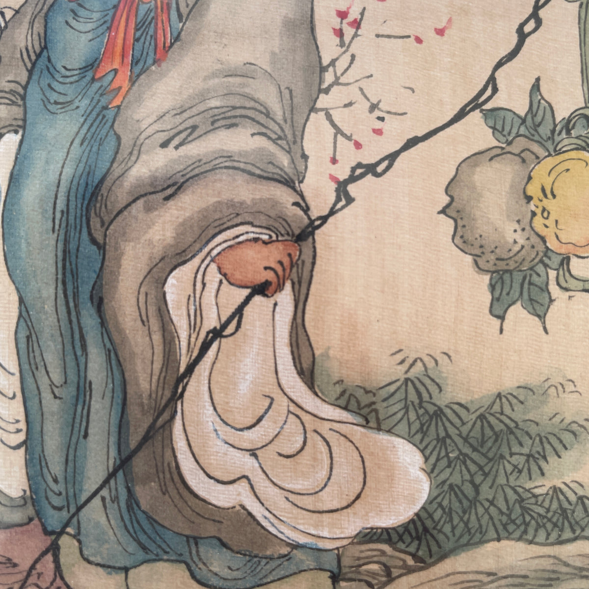 精美手工绘制丝绸中国画，民国时期 #2223
