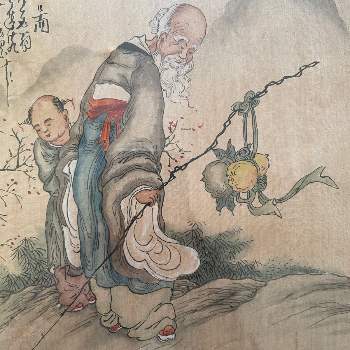 精美手工绘制丝绸中国画，民国时期 #2223