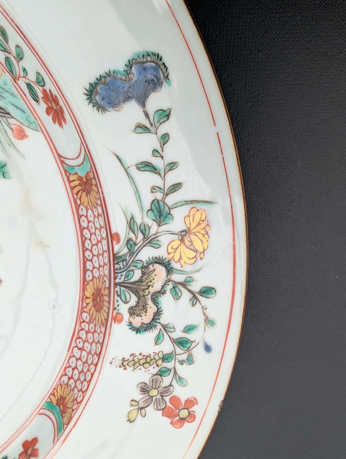 清代康熙年间玉兰花纹瓷盘（18世纪）#3039