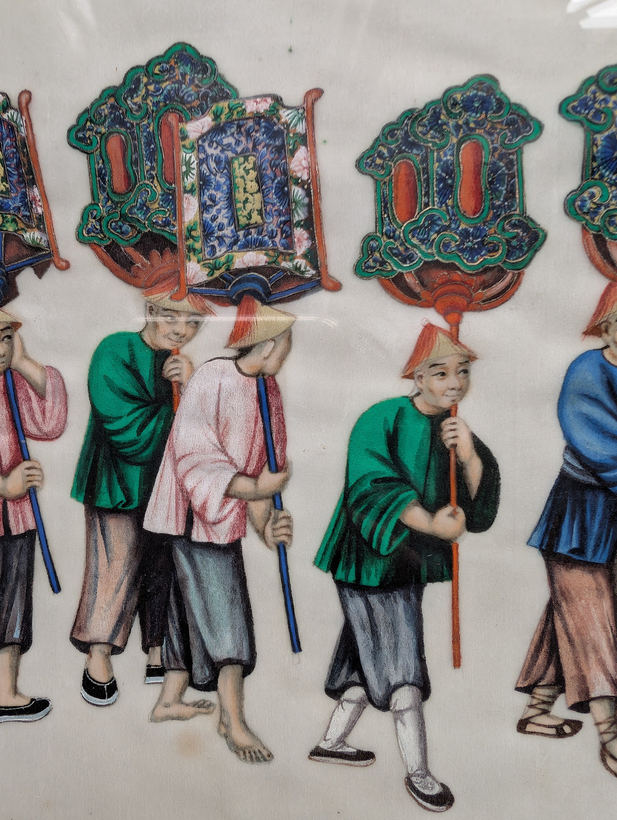 Chinese Antique Pith Painting Late Qing Dynasty #2358