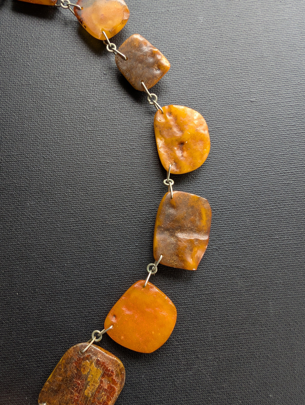 Vintage Natural Amber Necklace Baltic Amber Egg Yolk Butterscotch Huge 55g #2569
