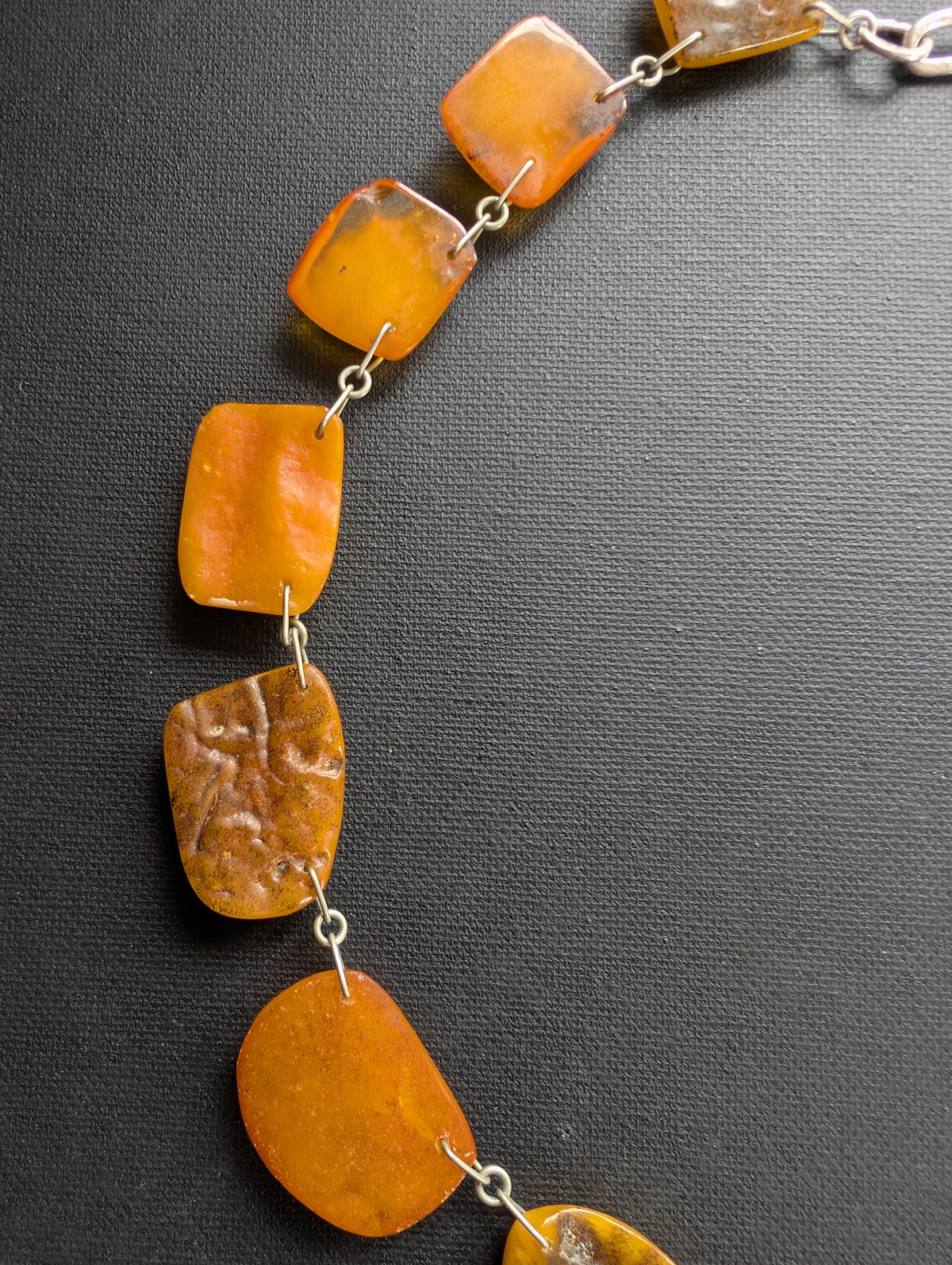 Vintage Natural Amber Necklace Baltic Amber Egg Yolk Butterscotch Huge 55g #2569