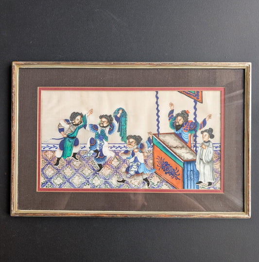 Chinese Antique Pith Painting Late Qing Dynasty #2693