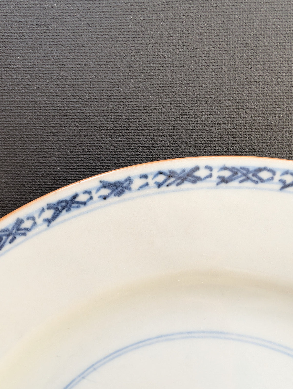 Chinese antique blue and white porcelain plate, Qianlong, 18th c #2767 松鹤延年