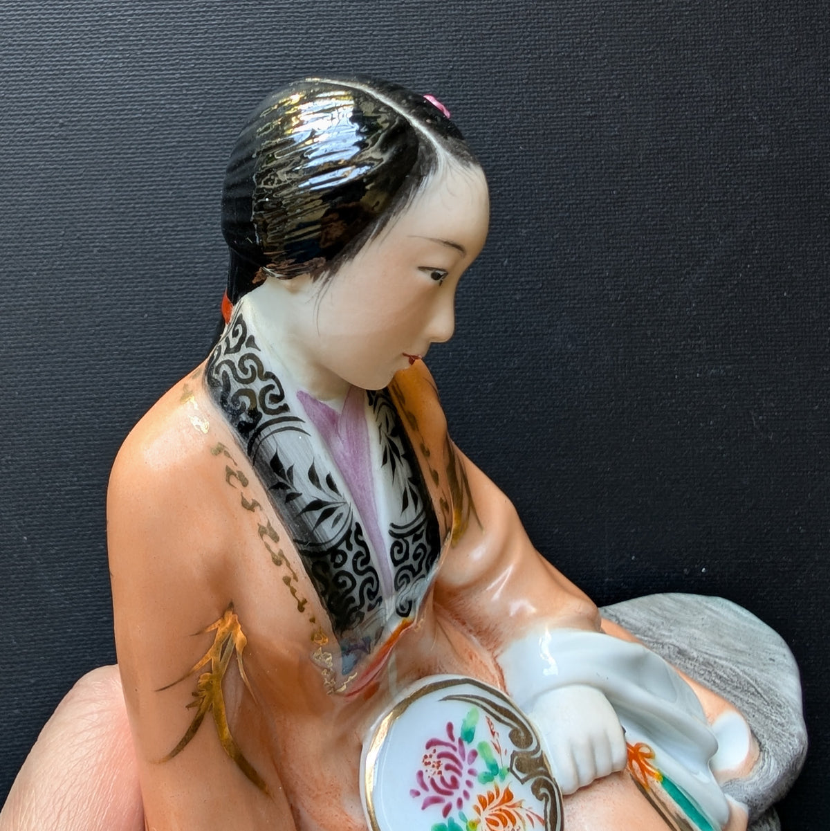 1950/60年代复古中国瓷器仕女小憩像 #2900