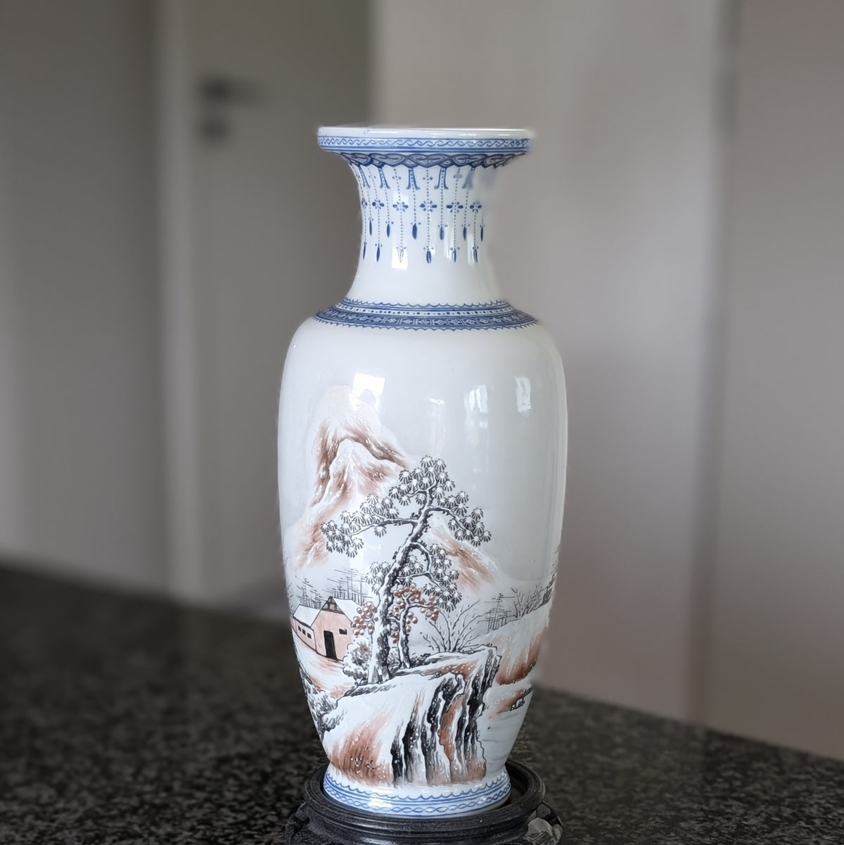 1950-1960年代复古冬景瓷瓶 #2939