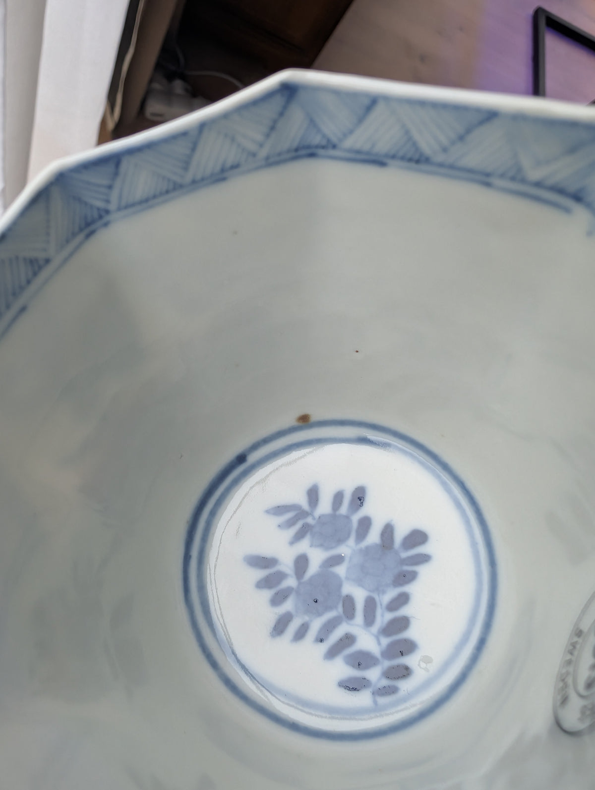 清代康熙风格仿古茶杯及托盘，19世纪 #3015