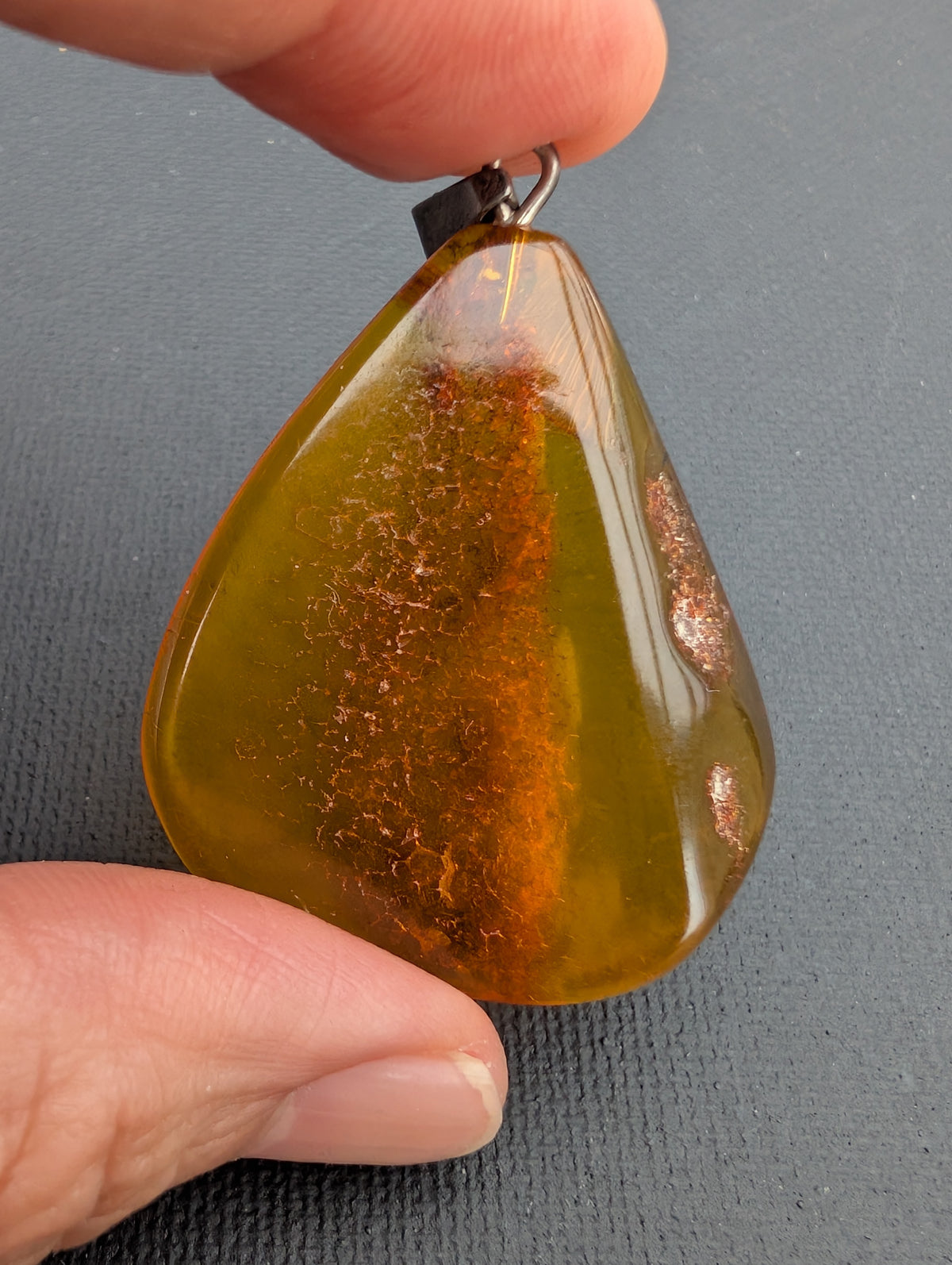 Vintage natural amber pendant, Danish amber #3058