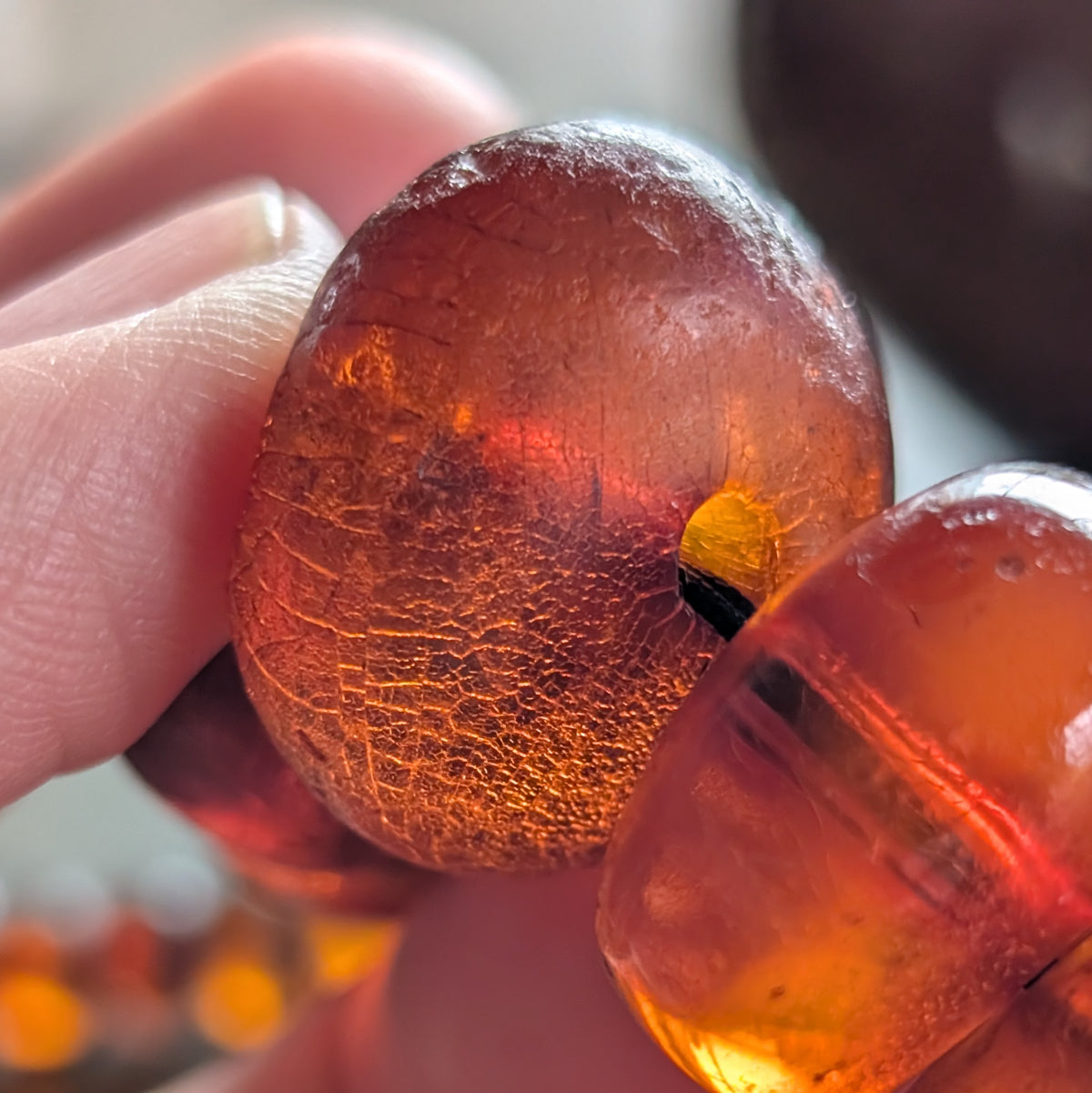 Antique Natural Amber Necklace Baltic Amber, Large 83g #3063