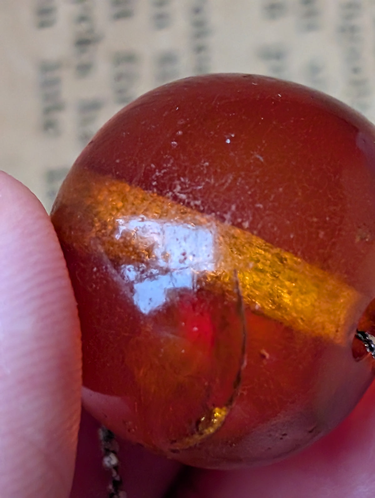 Antique natural amber pendant with sterling silver necklace #3065