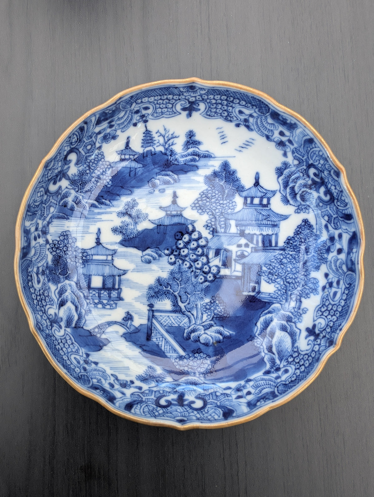 One pair of  antique Chinese tea cups and saucers, Qianlong period #3069, 3070