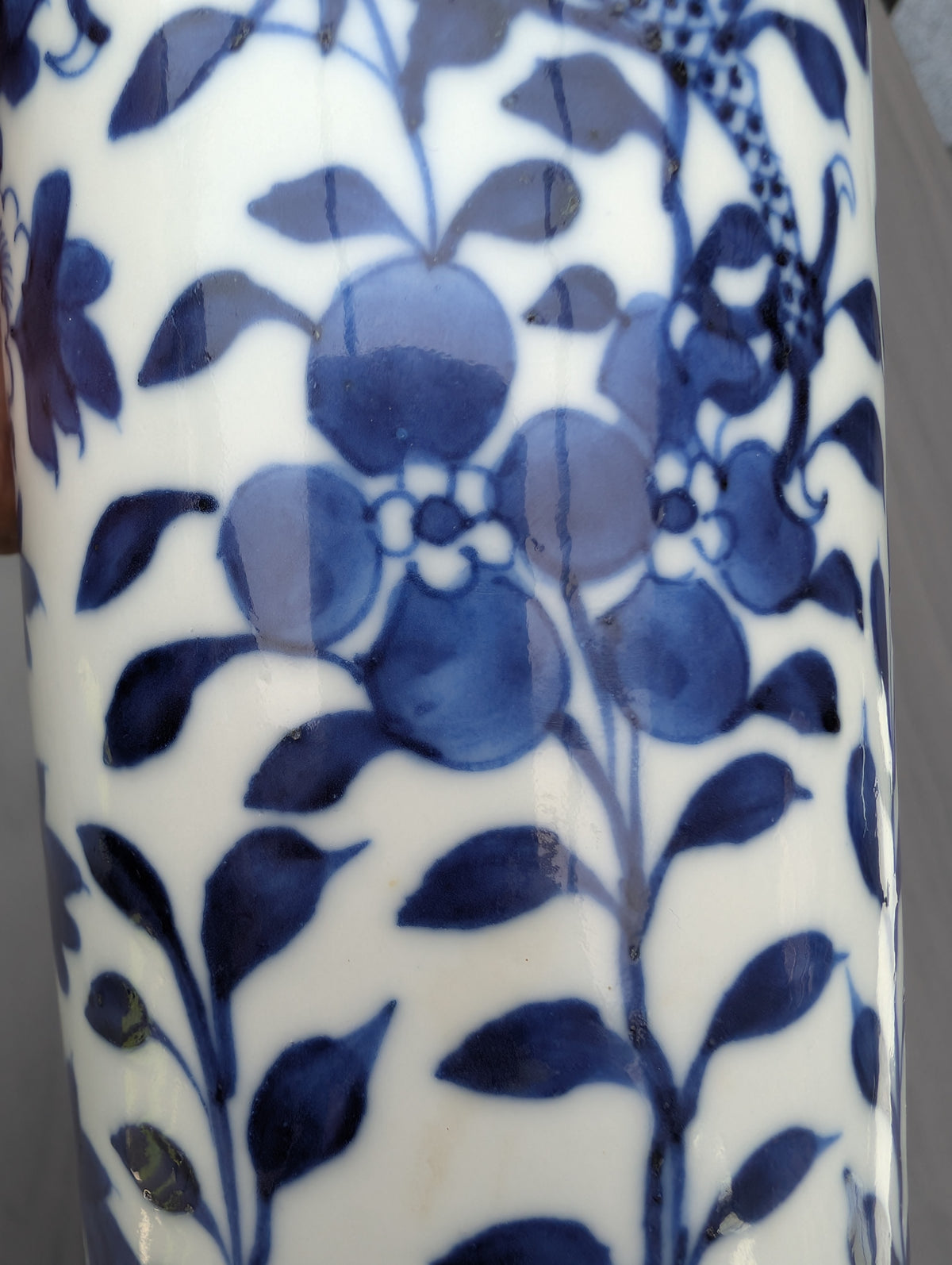 Chinese antique sleeve vase with double dragons, Late Qing #3075