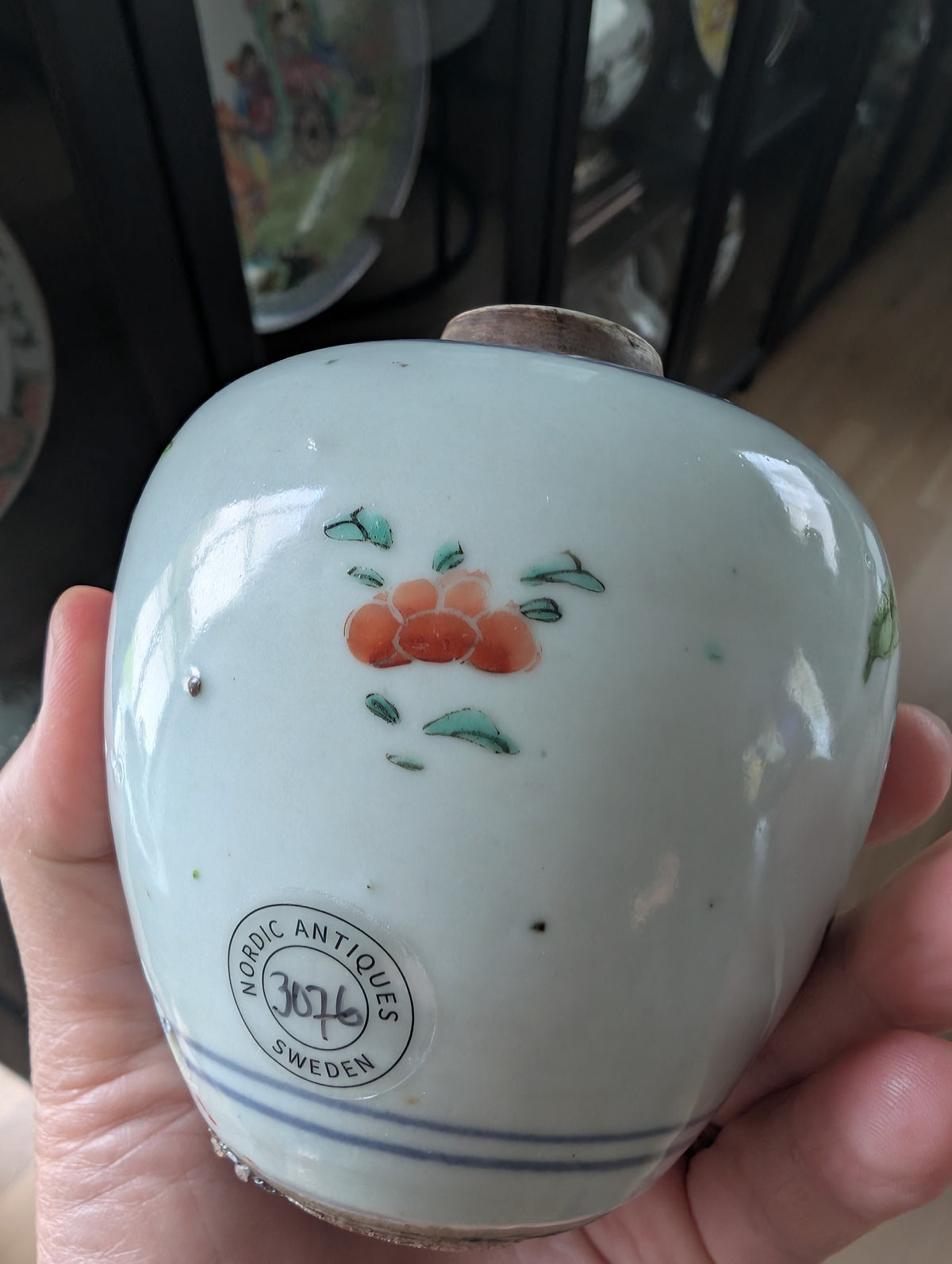 中国清乾隆时期粉彩茶叶罐 #3076