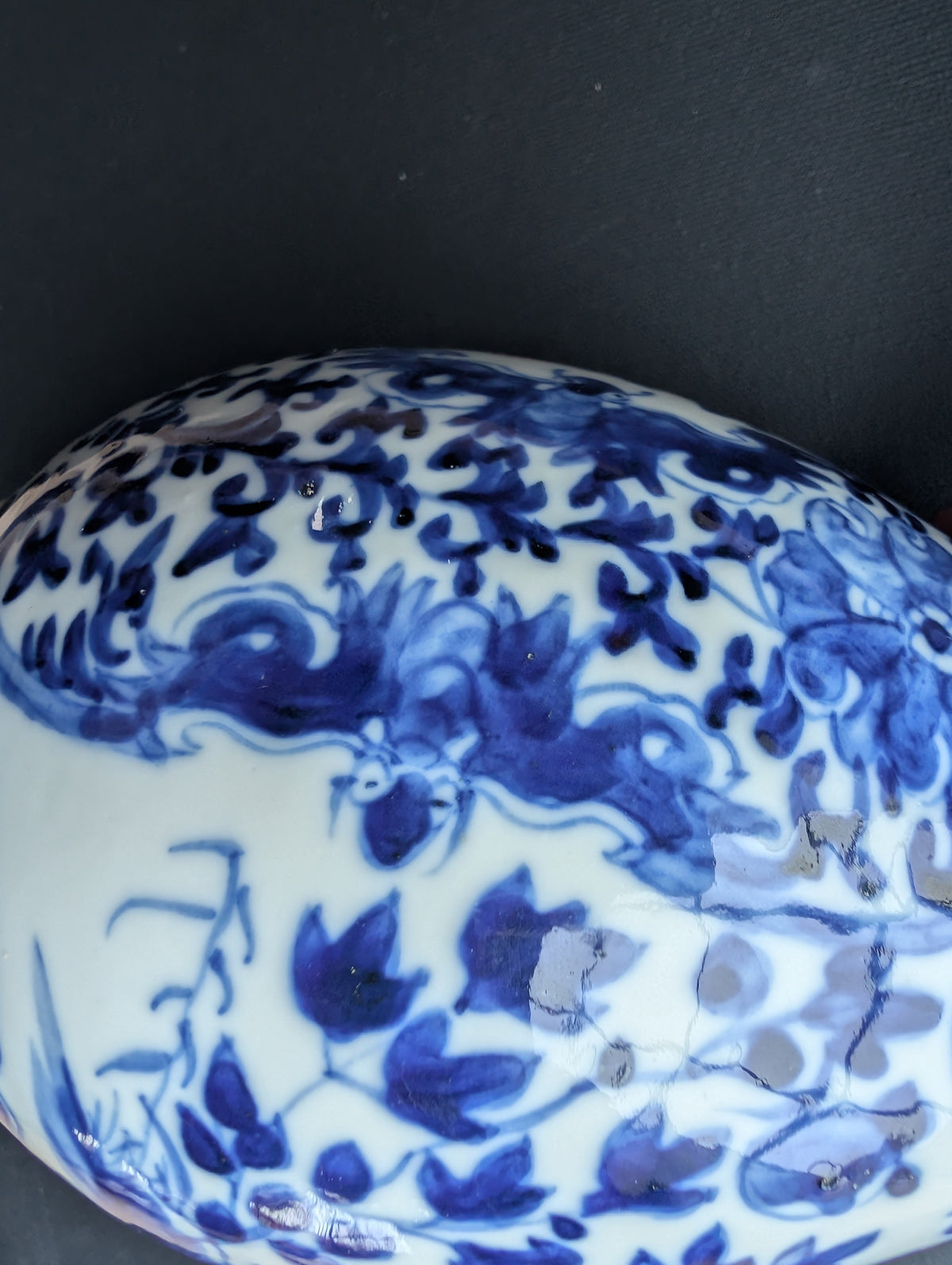 Chinese antique pair of underglazed blue and white bottle vases, Late Qing #3077, 3078
