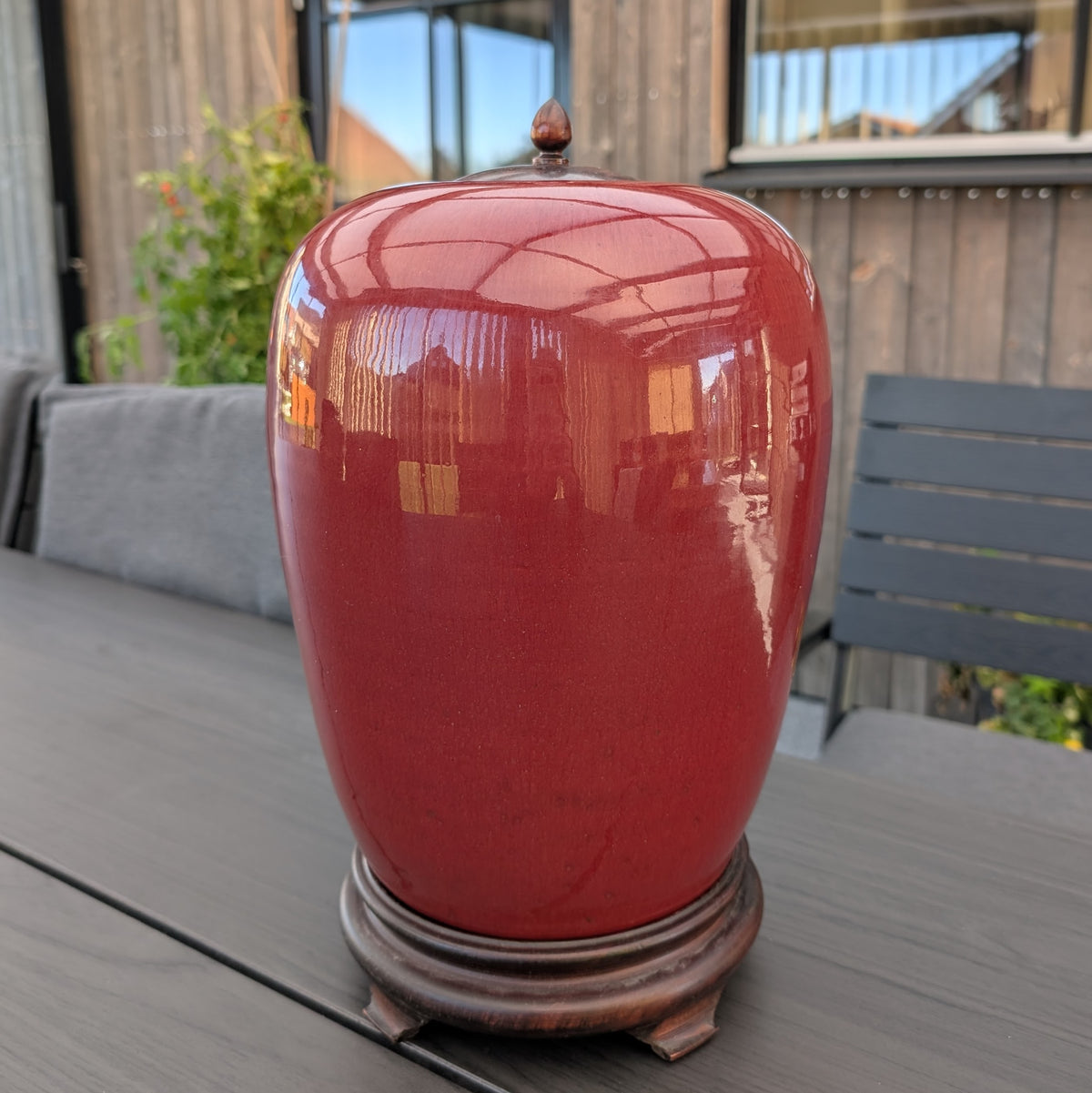 Chinese Antique Sang de boeuf glazed jar, 19th century #3082