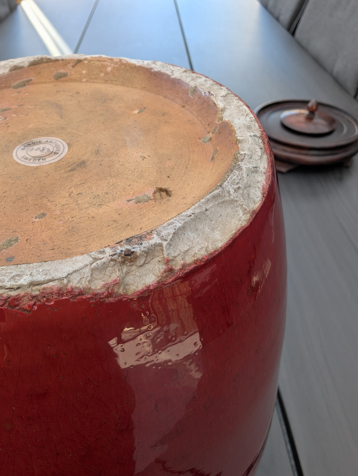 Chinese Antique Sang de boeuf glazed jar, 19th century #3082