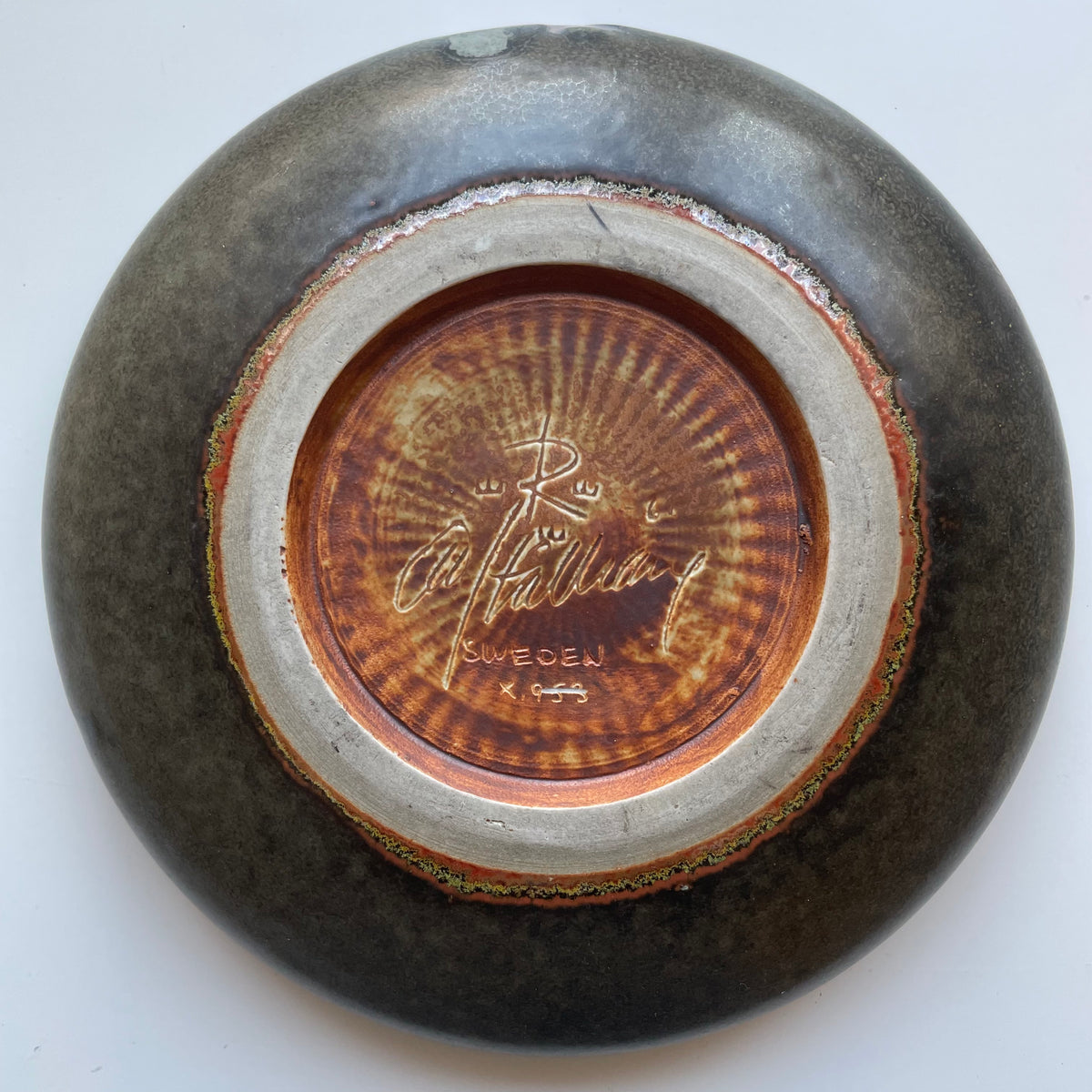Carl-Harry Stalhane Rorstrand Stålhane Rörstrand Bowl Unique Signed 1961 #1017