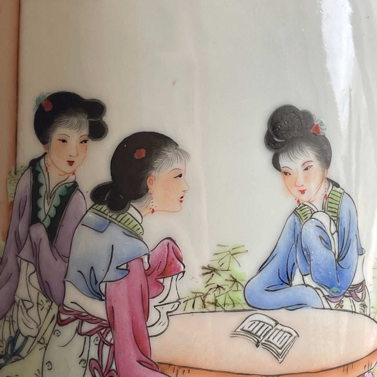 中国粉彩瓷花瓶/台灯 20世纪50-70年代 #1072