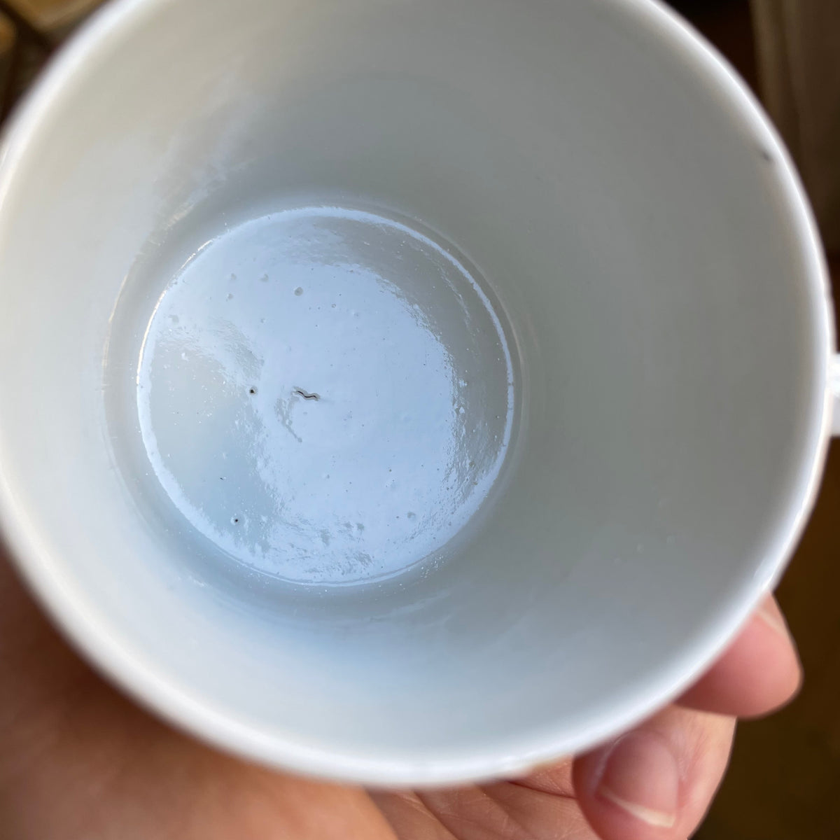 Antique Chinese rose mandarin punch cup, Qing Dynasty Mid 19th c #787