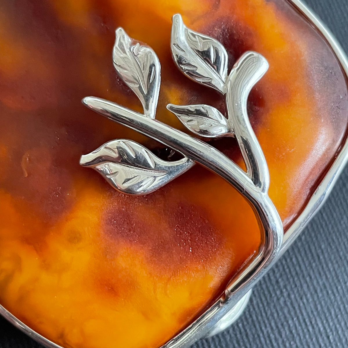 Unique Design Natural Amber Pendant Danish Amber Hand Polished 75g