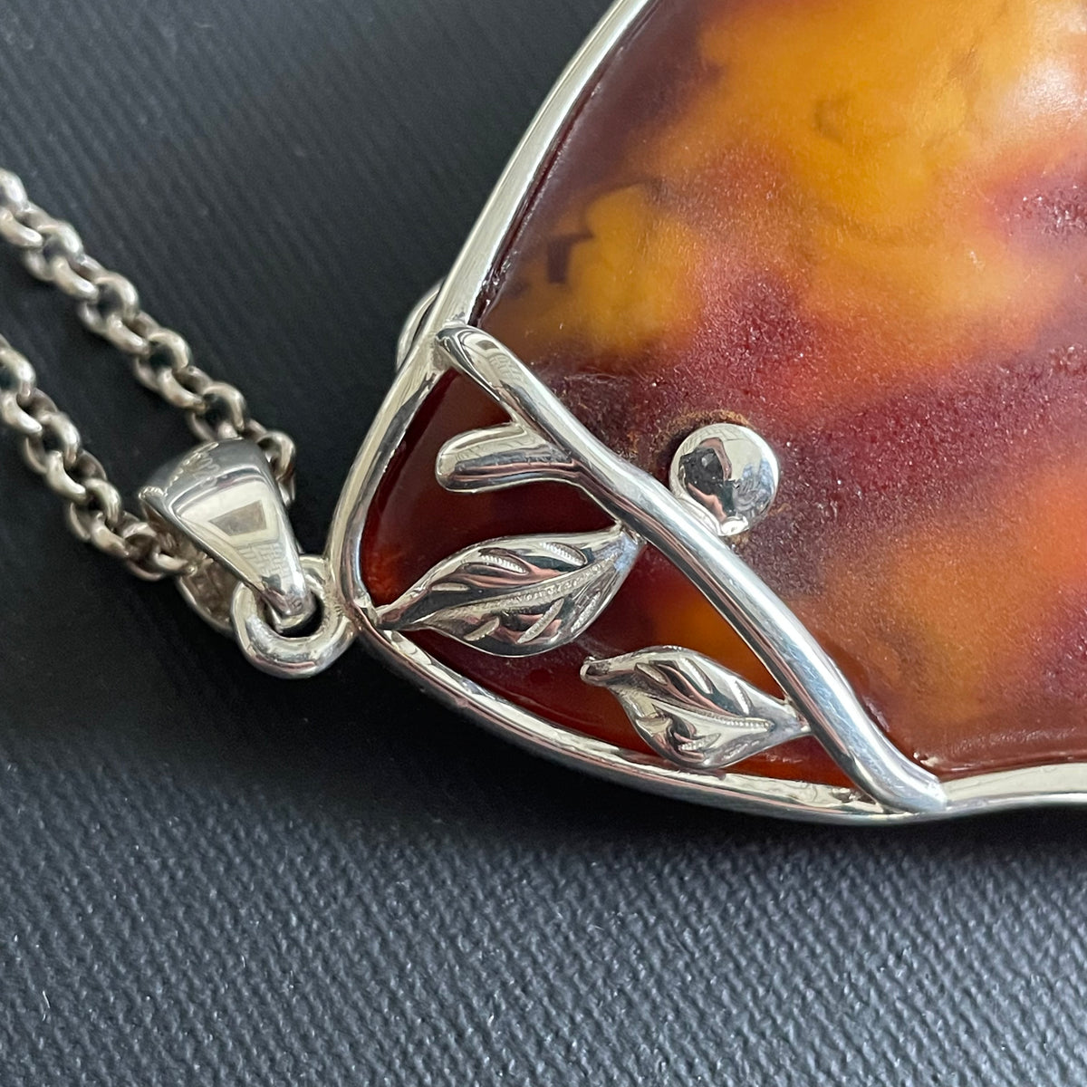 Unique Design Natural Amber Pendant Danish Amber Hand Polished 75g