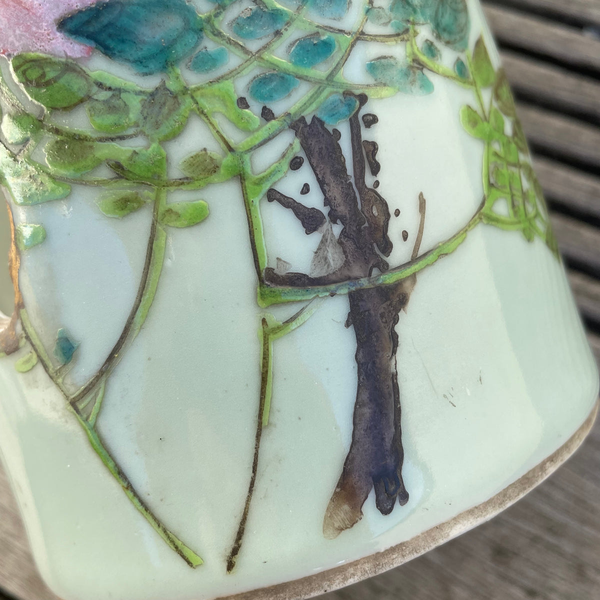Chinese antique hatstand, by artist 江子钰, dated 1907 #2083