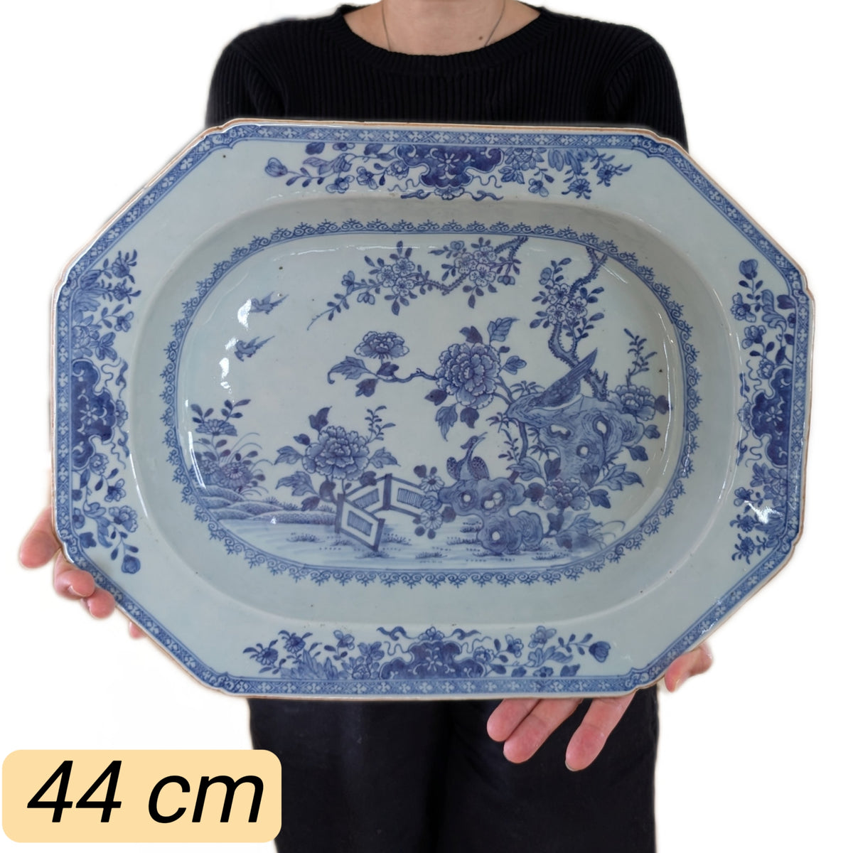 中国古董青花大盘, 18世纪,编号2981