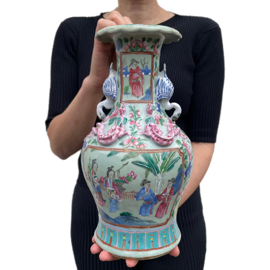 清同治 粉彩花瓶，19世纪 #2096